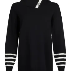 Водолазка с полосатыми манжетами