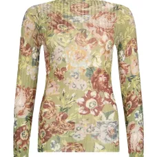 Свитер в рубчик с цветочным принтом Свитер в рубчик с цветочным принтом