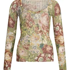 Блузка с цветочным принтом Блузка с цветочным принтом