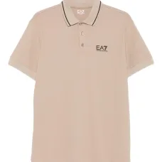 Рубашка поло с заостренным воротником и логотипом