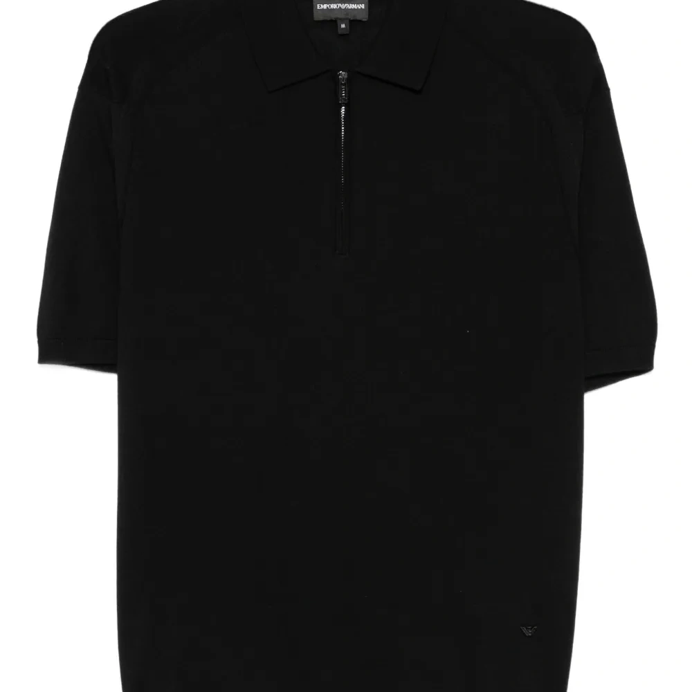 Рубашка поло на молнии с короткими рукавами