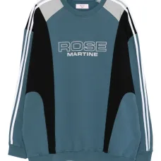 Толстовка со вставками в полоску