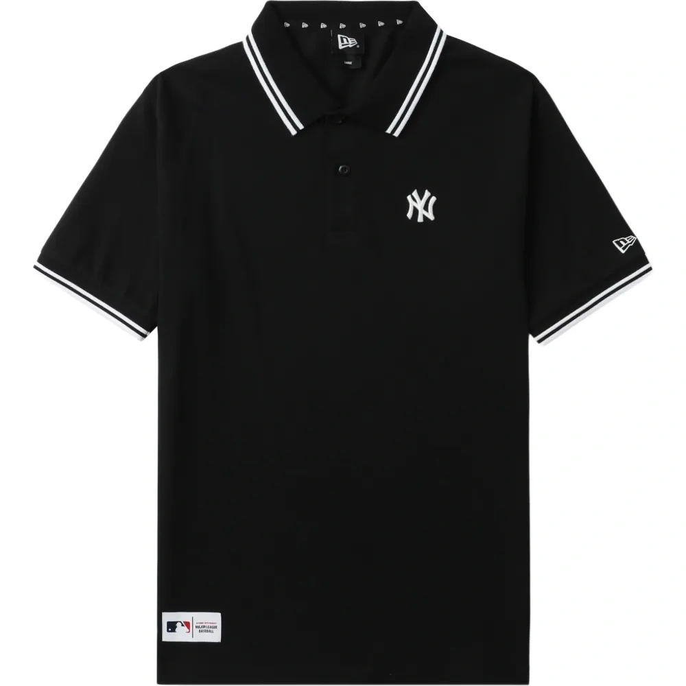 Рубашка поло с полосками на воротнике и логотипом