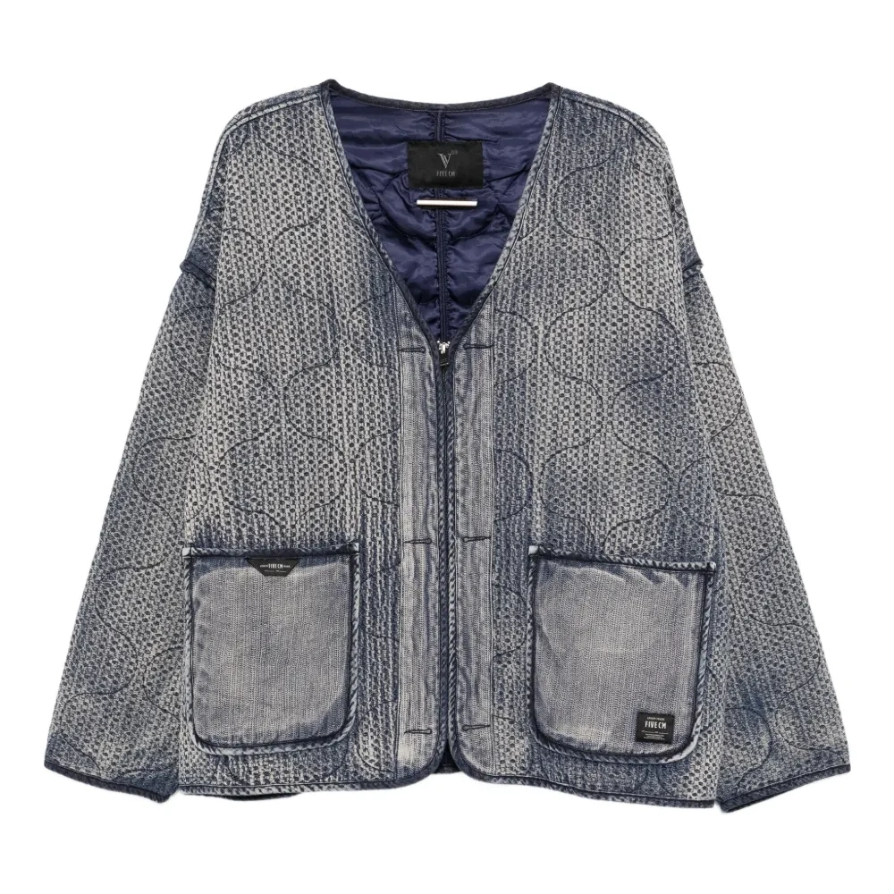 Стеганая джинсовая куртка