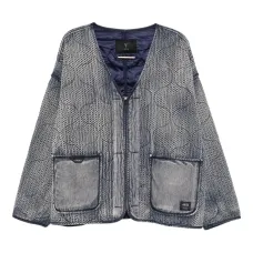 Стеганая джинсовая куртка