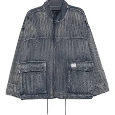 Стеганая джинсовая куртка