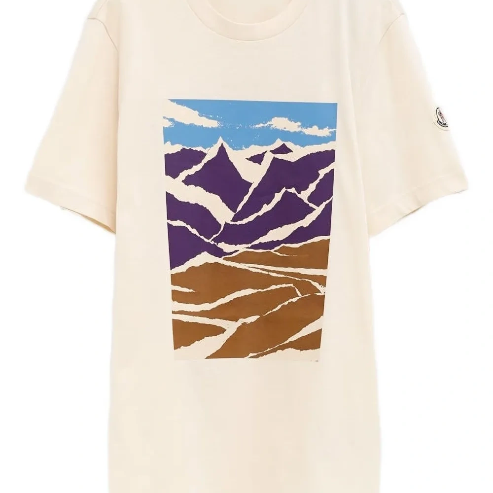 Хлопковая футболка с принтом гор