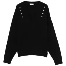 Декорированный свитер с V-образным вырезом Декорированный свитер с V-образным вырезом