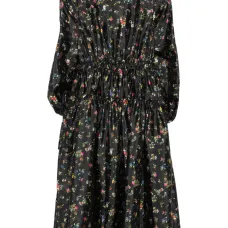 Платье миди с цветочным принтом