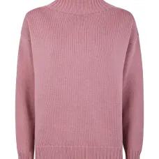 Шерстяной свитер с высоким воротником