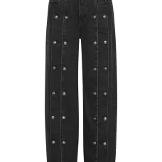 Широкие джинсы с пуговицами