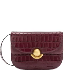 Сумка-сэтчел куполообразной формы с тиснением под крокодила Sfera