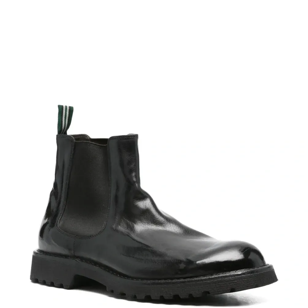 Кожаные ботинки с эластичными вставками