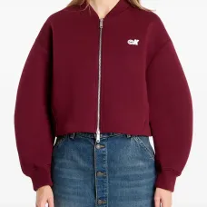 Бомбер с объемными рукавами и логотипом