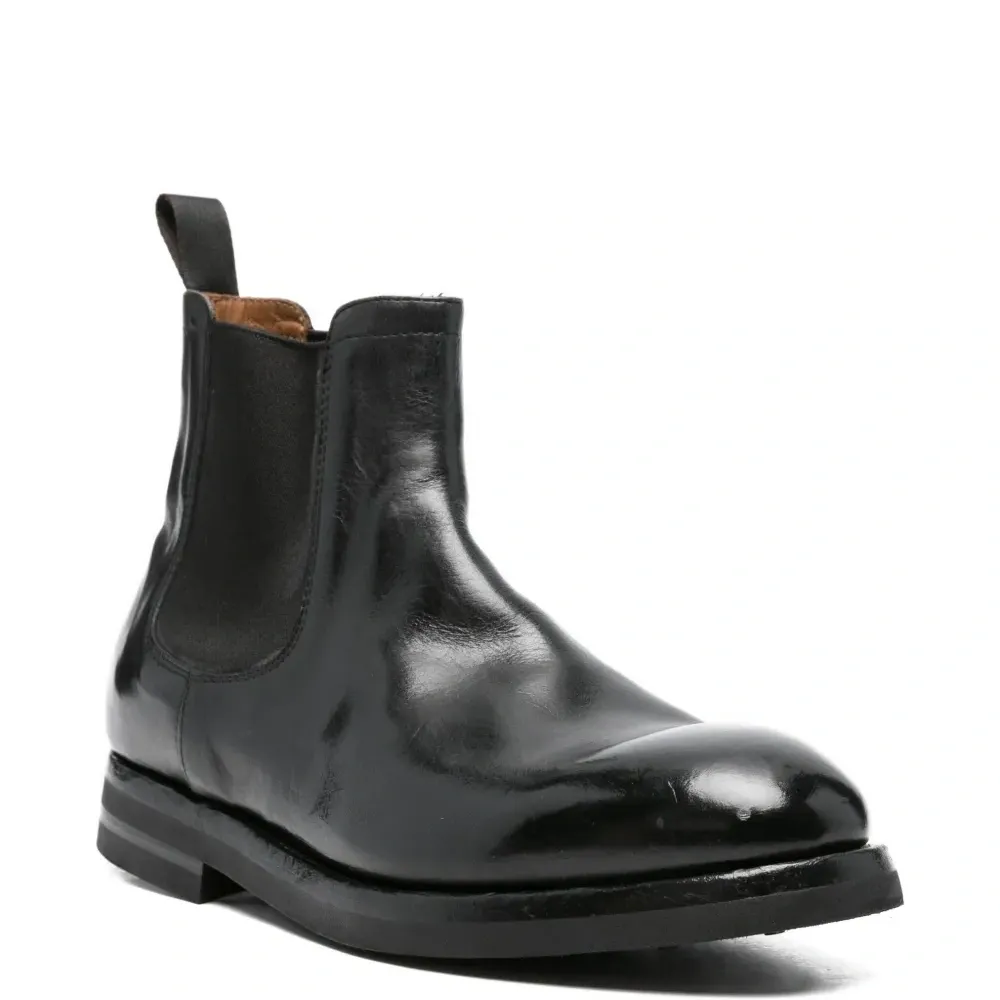 Кожаные челси с эластичными вставками