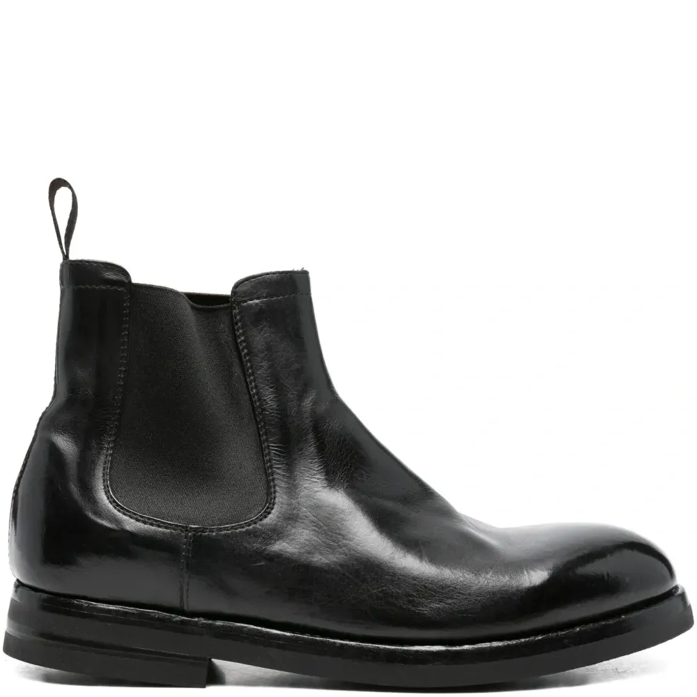 Кожаные челси с эластичными вставками