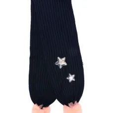 Декорированный шарф в рубчик