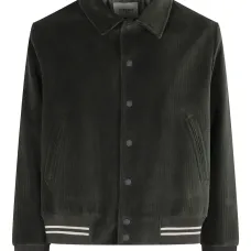 Вельветовая куртка с манжетами в рубчик