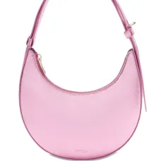 Сумка на плечо полумесяцем с металлическим эффектом