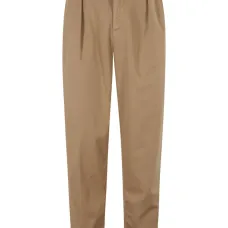 Брюки с пряжкой и складками