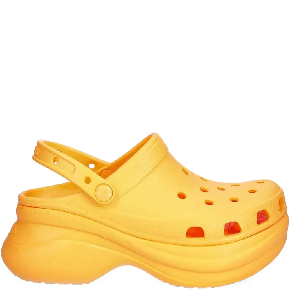 Перфорированные шлёпанцы на платформе