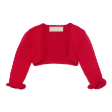 Шерстяной топ с оборками на рукавах