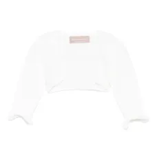 Шерстяной топ с оборками на рукавах