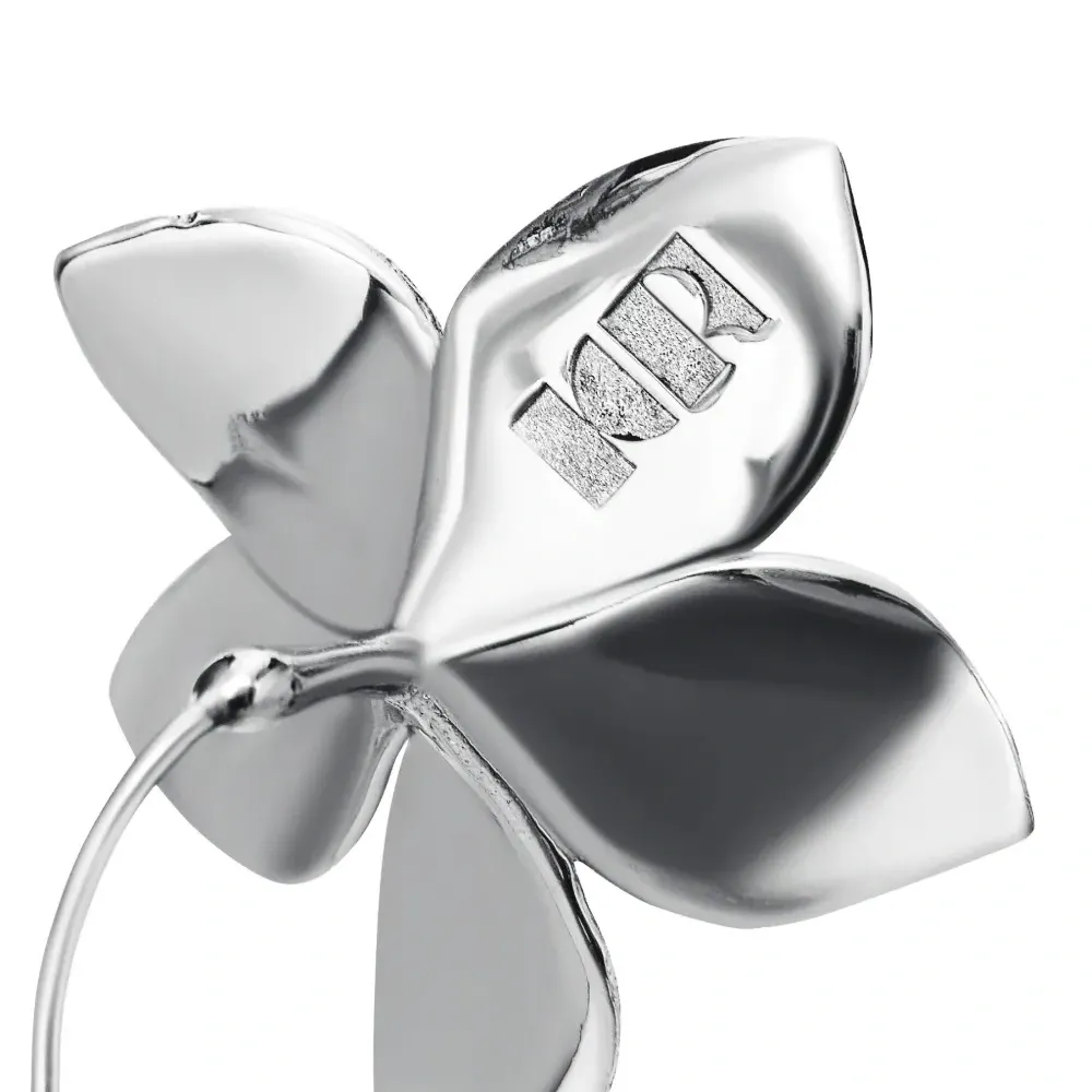 Серьги-каффы в форме цветов