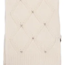 Шарф с украшением в виде ромбов