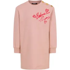 Платье с логотипом и пуговицами