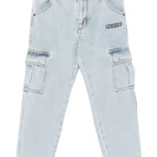 Джинсы карго с вышивкой