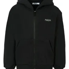 Топ на молнии с капюшоном и логотипом