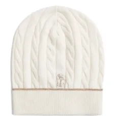 Шапка бини фактурной вязки