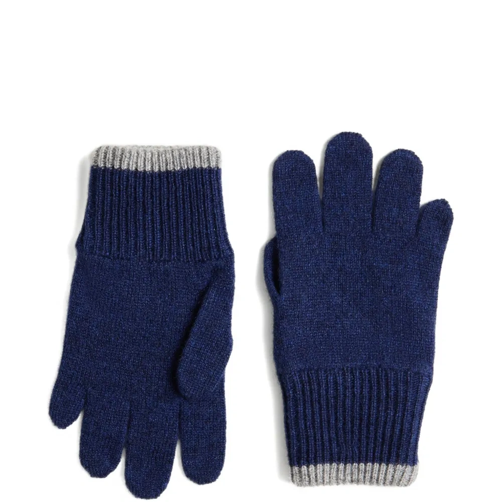 Кашемировые перчатки в рубчик