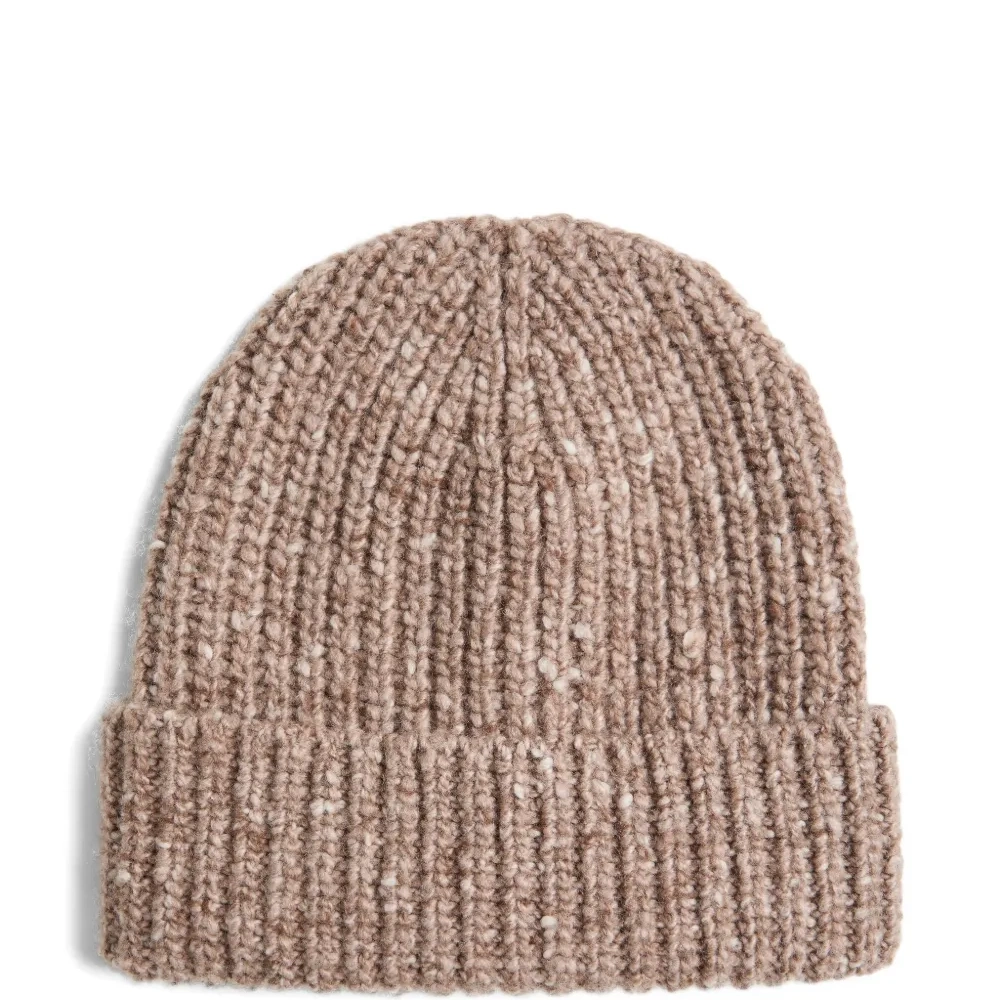 Кашемировая шапка бини в рубчик
