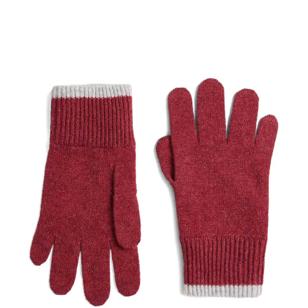 Кашемировые перчатки в рубчик