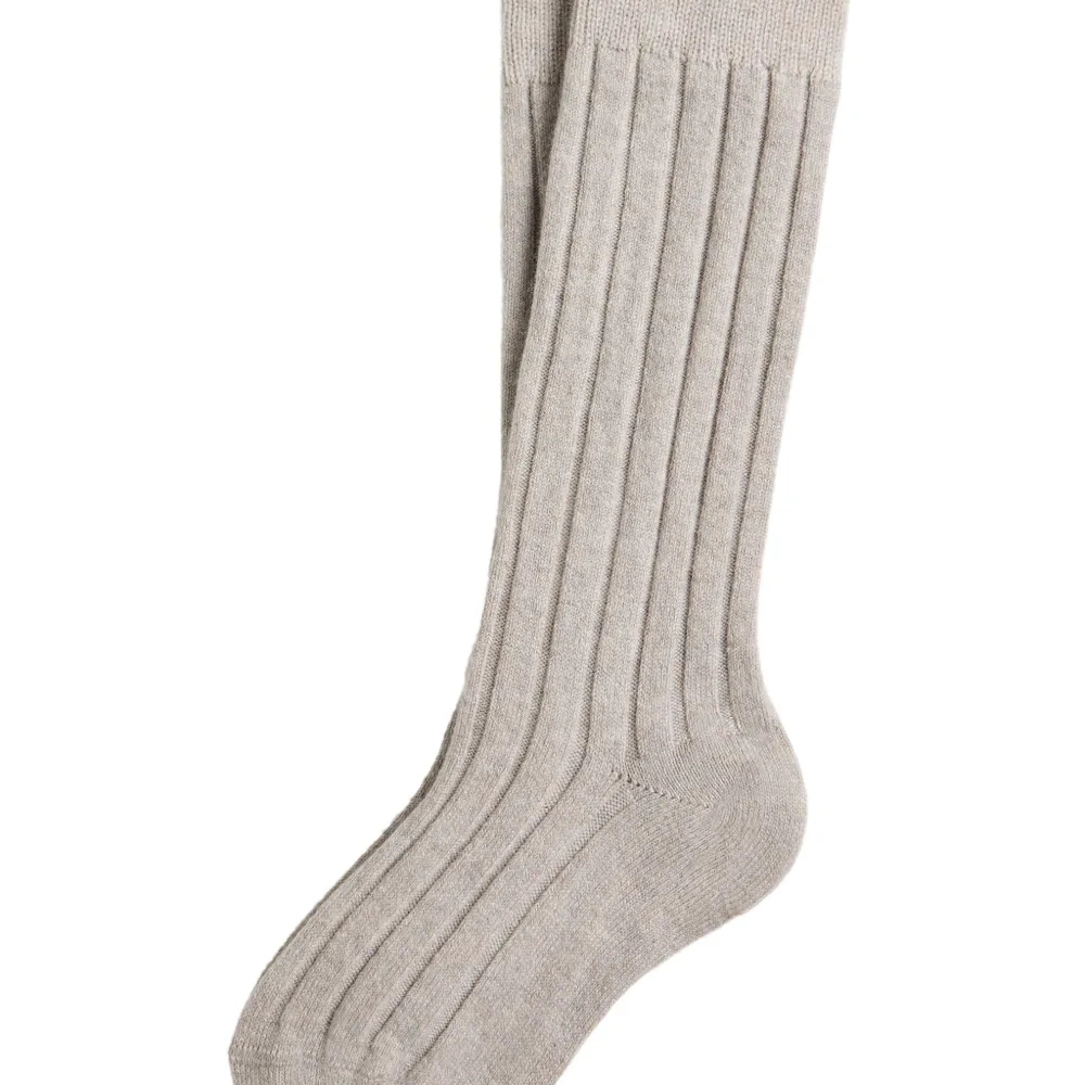 Кашемировые носки в рубчик