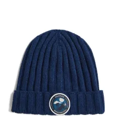 Шапка бини в рубчик с логотипом