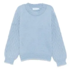 Фактурный свитер с объемными рукавами