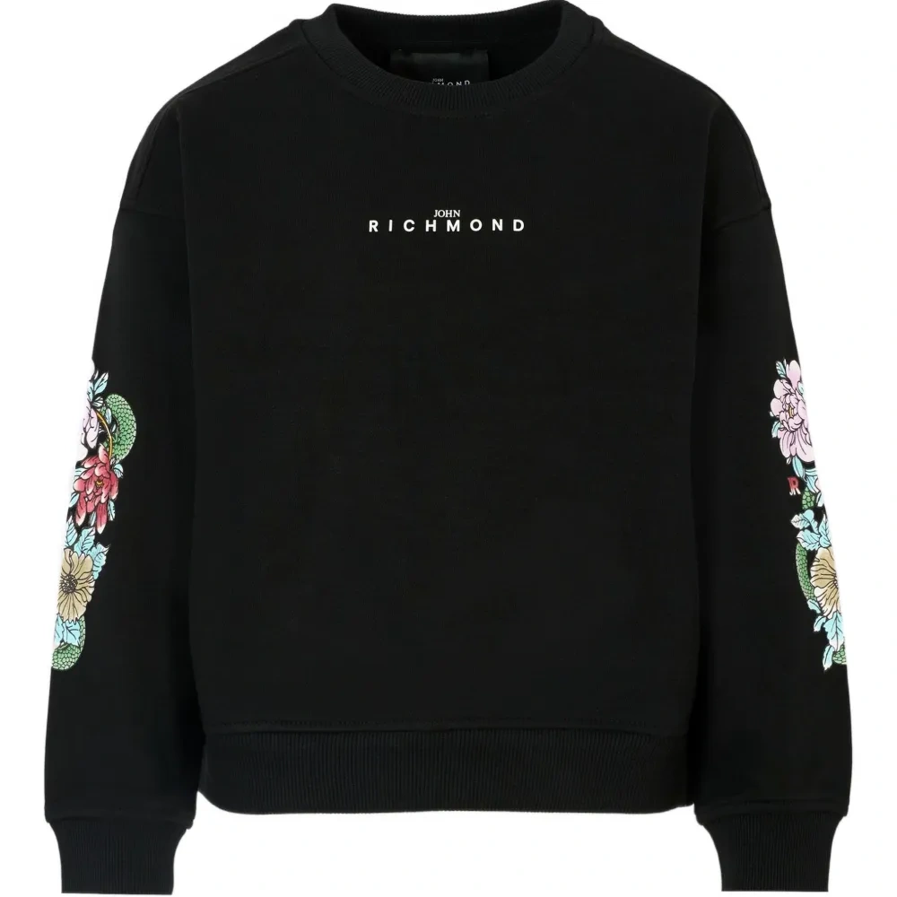 Толстовка с цветочной вышивкой