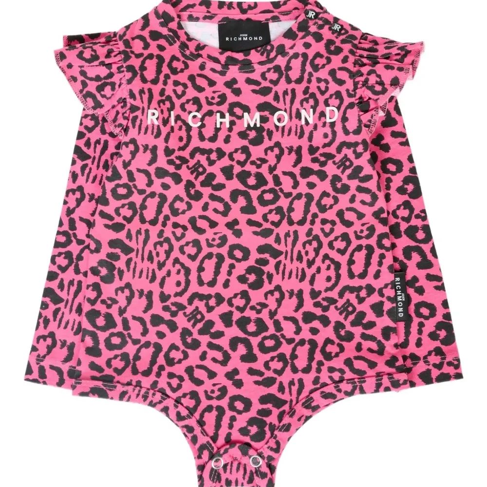 Боди с оборками и леопардовым принтом