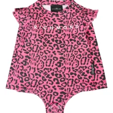 Боди с оборками и леопардовым принтом