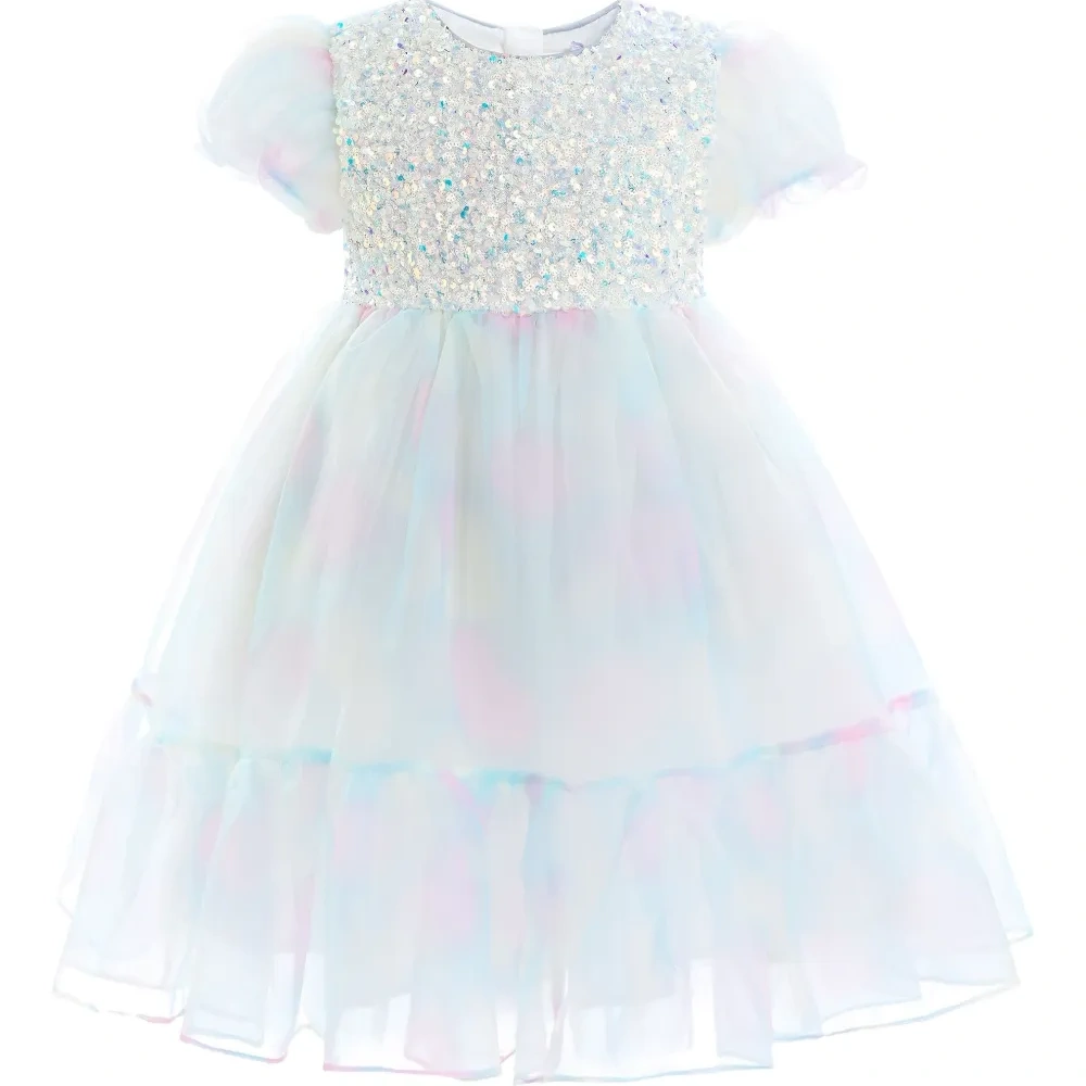 Ярусное платье с пайетками