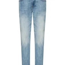 Джинсы с пятью карманами и эффектом потертости Джинсы с пятью карманами и эффектом потертости