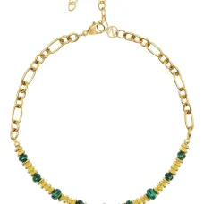 Цепочка на шею с малахитом Цепочка на шею с малахитом