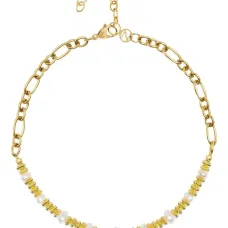 Колье-чокер из желтого золота с жемчугом Колье-чокер из желтого золота с жемчугом