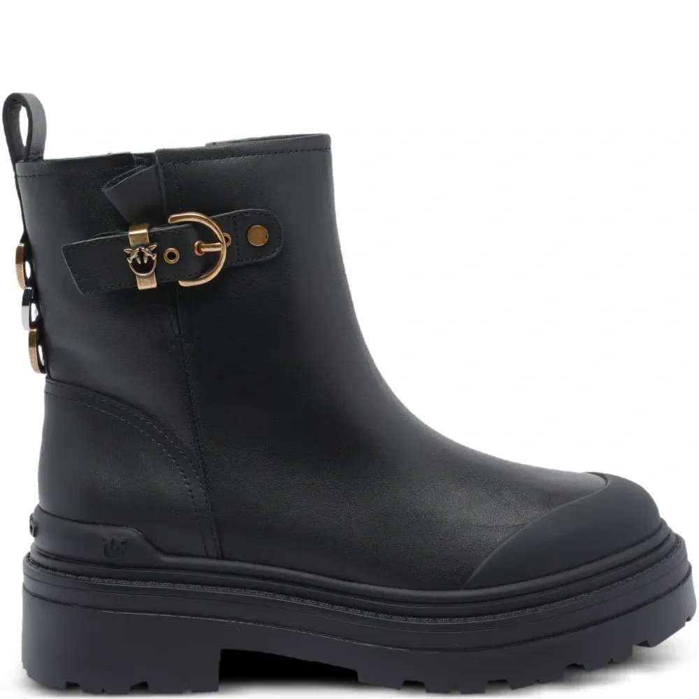 Ботинки на молнии с пряжками