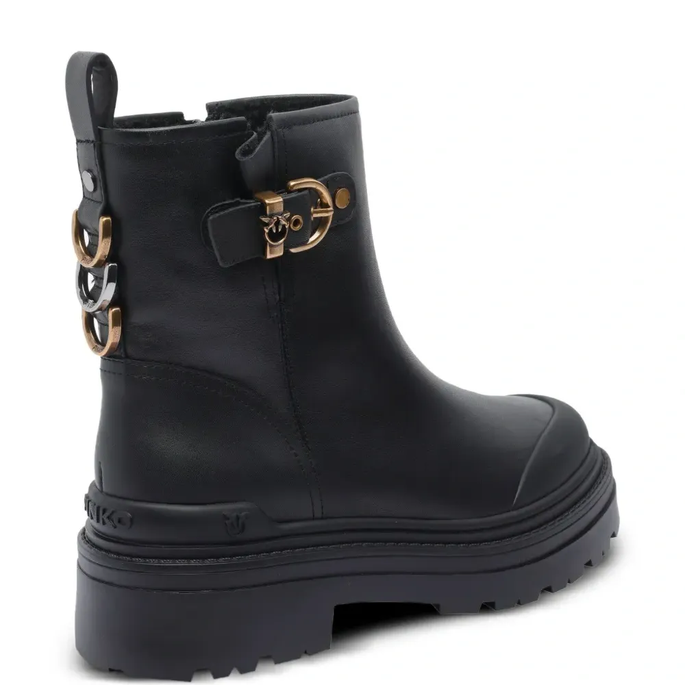 Ботинки на молнии с пряжками