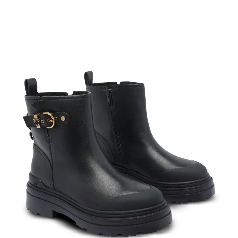 Ботинки на молнии с пряжками