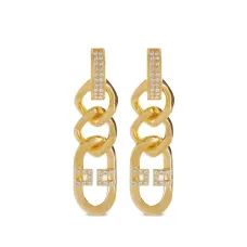 Цепочные серьги с кристаллами